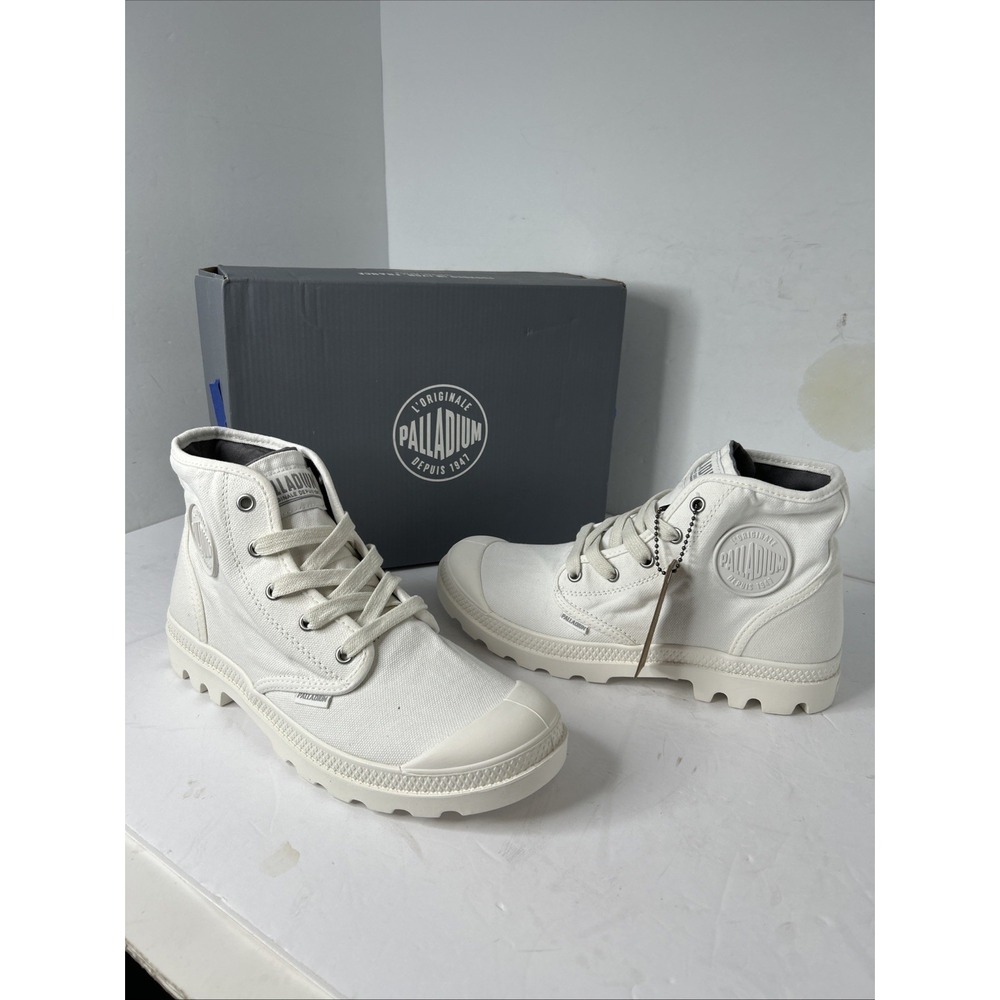 Palladium Pampa Star White Womens Canvas Boots Size 9